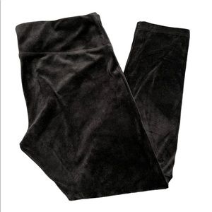 Black faux suede leggings